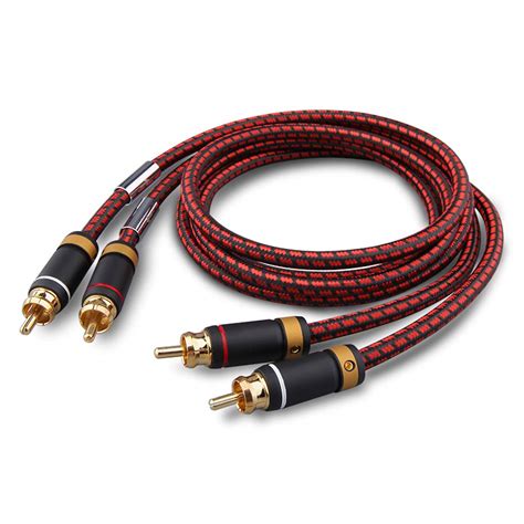 Audiophiles RCA Cable, 2RCA Male to 2RCA Male Stereo Audio Cable Cord ...
