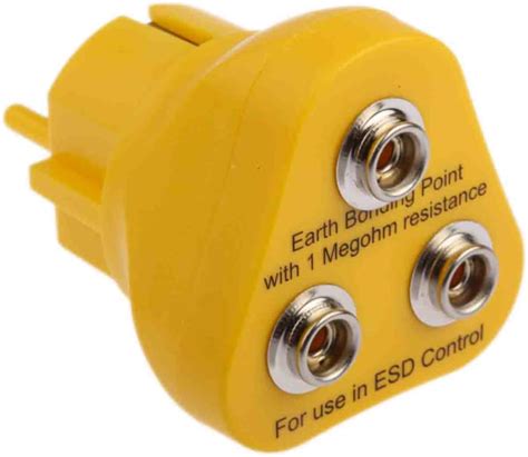 J6103F Vermason | Vermason ESD Earth Bonding Plug With 10 mm Stud x 3 ...