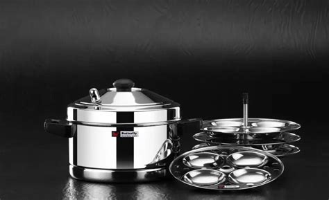 BUTTERFLY IDLY COOKER SET WITH 4 PLATES (4 Plates) - KITCHEN MART