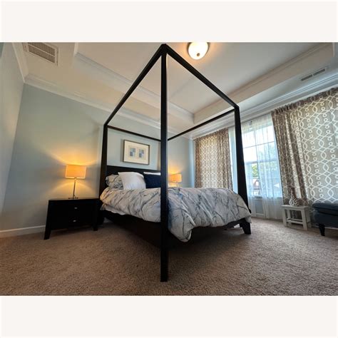 Modern Canopy Bed - AptDeco
