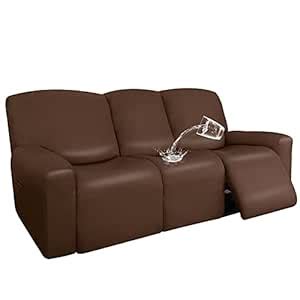 Easy-Going PU Leather Recliner Sofa Slipcovers, Waterproof Stretch Sofa ...