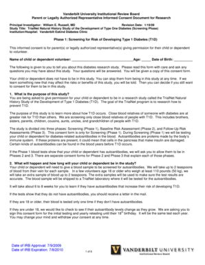 Fillable Online Informed Consent for TrialNet Natural History Study of ...