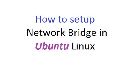 Image result for Network Bridge Linux
