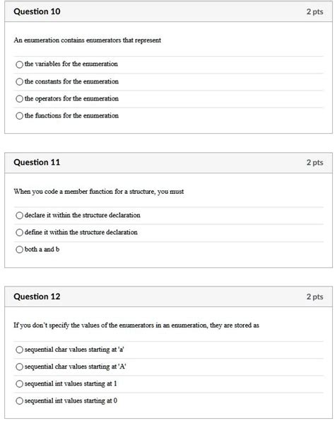 Image result for Example of Enumeration Question