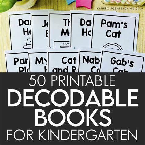 50 Printable Decodable Books for Kindergarten - Katie Roltgen Teaching