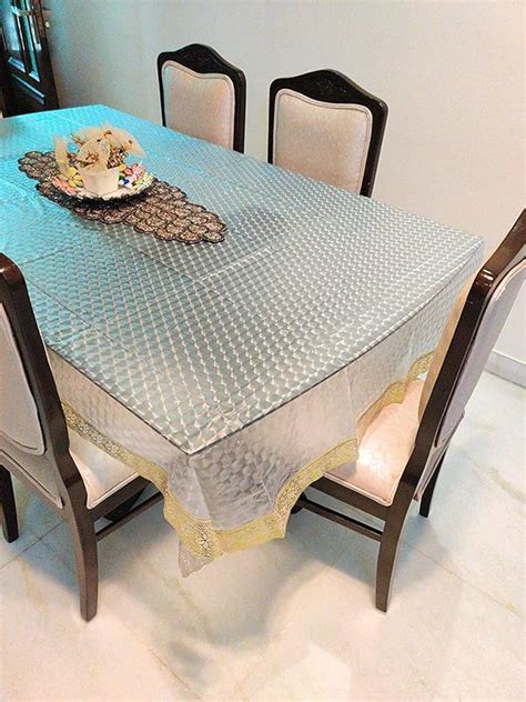 Buy CASA-NEST Thick PVC 4 to 6 Seater 3D Dining Rectangular Table Cover ...
