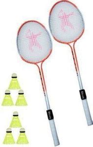 HouseOfCommon badminton racket with 6 shutlecoke Branded Badminton Kit ...