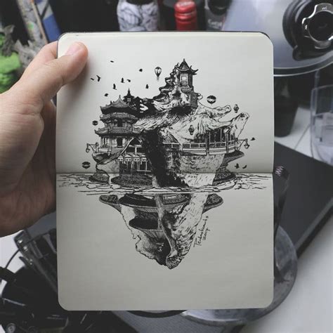 Il cache des messages dans ses illustrations | Doodle drawings, Pen art ...