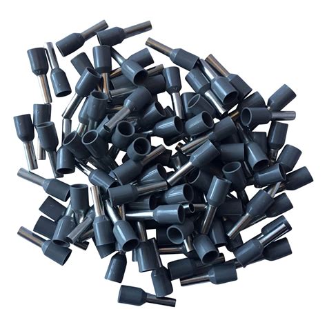 GTSE 100 Pcs Grey Single Entry 4.0Mm² Bootlace Ferrule Connector ...