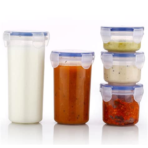 Buy Plastic Liquid Round Airtight Food Storage Container with Leak ...