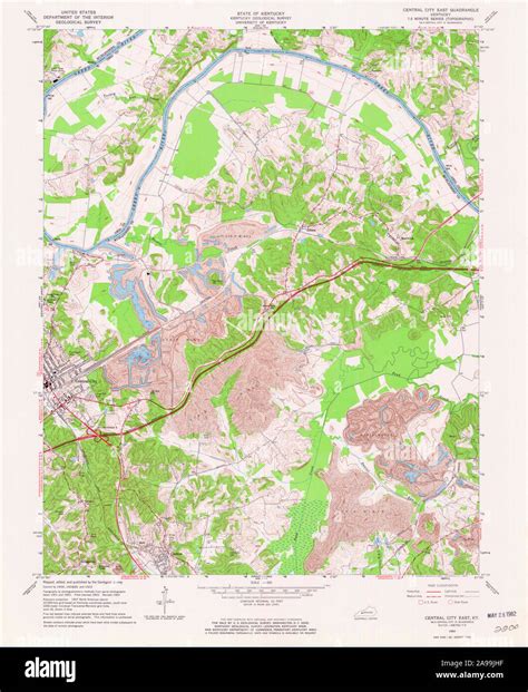 Central city kentucky map hi-res stock photography and images - Alamy