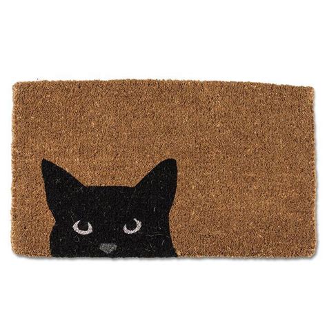 Abbott Collections 18 x 30 in. Peeking Cat Doormat, India | Ubuy