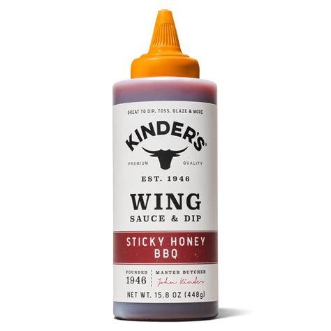 Kinder's Wing Sauce & Dip - Sticky Honey BBQ - Shop Specialty sauces at ...