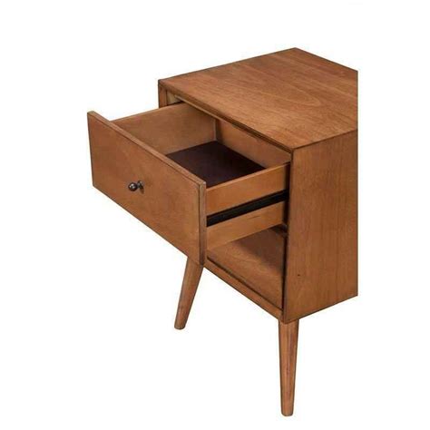 Gulmohar Wood Works Charles Teak Wood 2-Drawer Nightstand – Solid Wood ...
