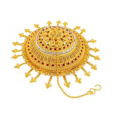 VEDIC VAANI Handcrafted Copper Gold Polish Chatra Umbrella For God And ...