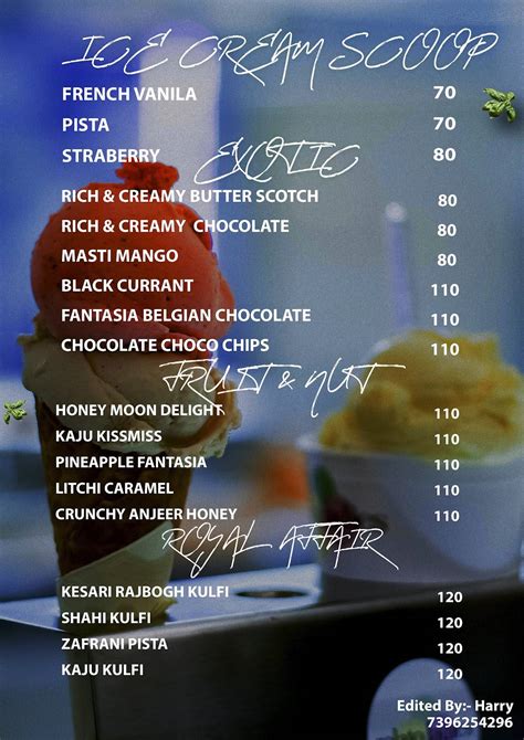 Menu at SIP N BITE, Mancherial