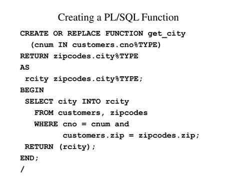 Image result for PL/SQL Function Example