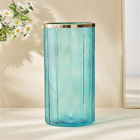 Buy Brian Jacek Glass Embossed Vase from Home Centre at just INR 1299.0