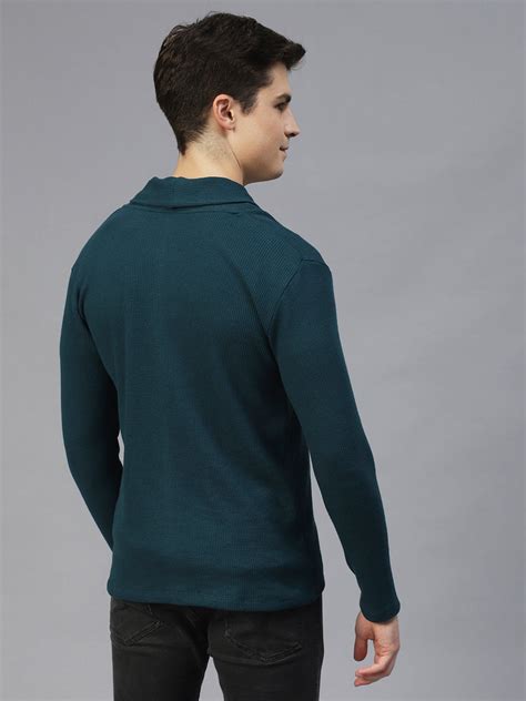 Shawl Collar waffle Knit Shrug – rigoindia