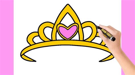 How to Draw a Princess Crown | Easy Drawing Step By Step | Fun for Kids ...
