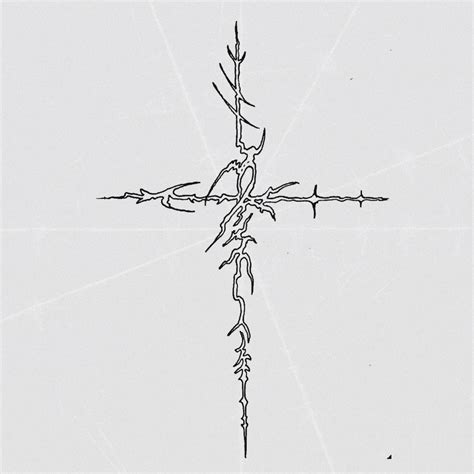 Barbed Wire Cross Tattoo