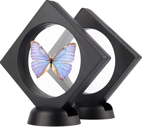 Buy WISHDIAM 2 Pack 3D Floating Display Case 3.5x3.5x0.8” Floating Coin ...