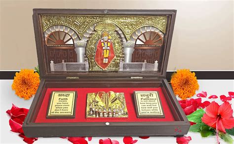 Sai Amrut Gifts Wooden Shirdi Sai Baba Idol Gift Box for Birthday ...