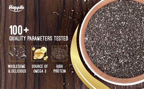 Happilo Premium Raw Authentic Chia Seeds Jar 1000g + 200g (20% Extra ...