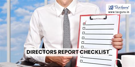Directors Report Checklist & Guidance | Companies Act 2013
