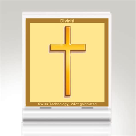 Diviniti 24K Gold Plated Holy Cross Frame For Car Dashboard, Home Deco ...