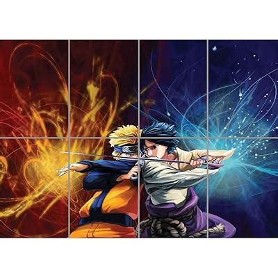 Buy Naruto Manga Anime Fight Sword Japan Cartoon Giant Art Poster Print ...