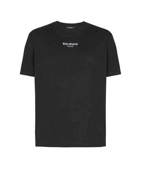 Embroidered Balmain Paris T-shirt black black - Men | BALMAIN