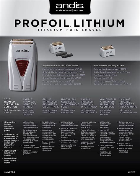 Máy cạo râu Andis ProFoil Lithium Shaver