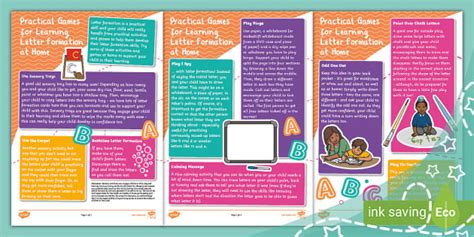 Practical Letter Formation Games For Home Learning - Twinkl