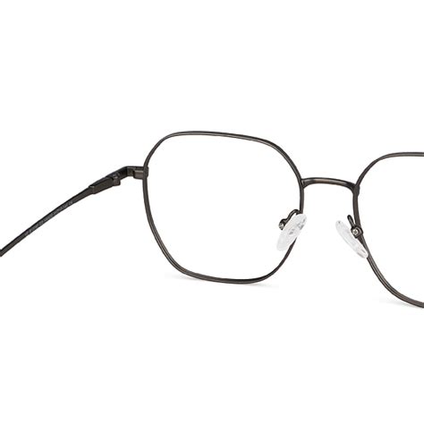 Matte Gunmetal Grey Full Rim Geometric Vincent Chase SLEEK STEEL VC ...