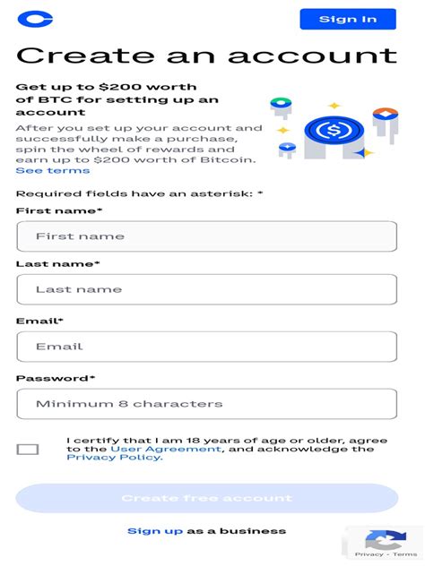 Image result for Coinbase Sign Up Process