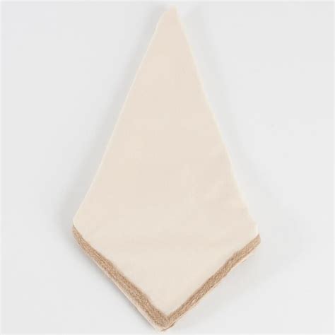 Saro Lifestyle Saro Lifestyle 1056.N20S Burlap Trimmed Design Napkin ...