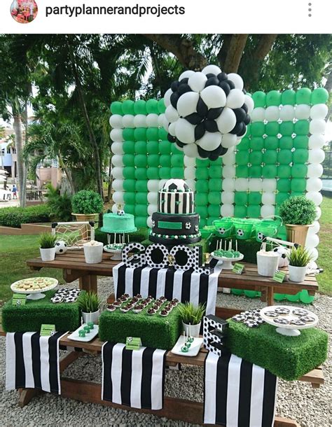 Soccer Theme Birthday Party Dessert Table and Decor | Compleanno a tema ...