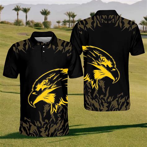 Eagle Black Golf Polo Shirt – Royaljacket