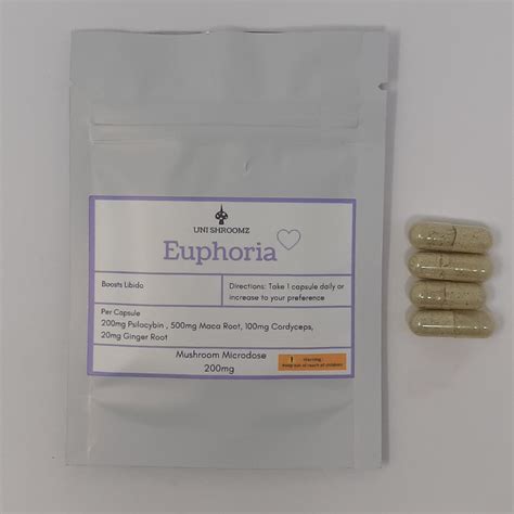 Buy Uni Shroomz - Euphoria - Mushroom Capsules 15x200mg Online | Buy ...