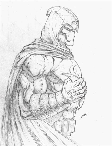 How To Draw Moon Knight Step By Step
