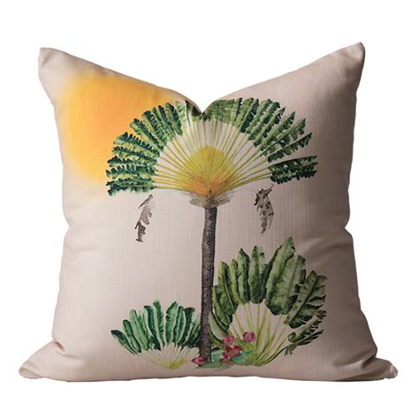 Pench Nude Palm Sunset Print Cushion – Tropical | Petrichor – The ...