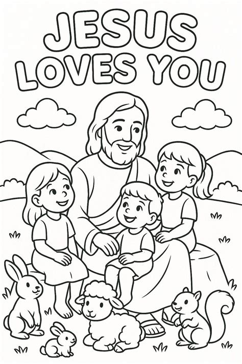 Jesus Coloring Page For Kids
