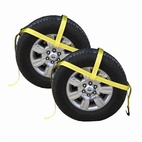 Adjustable Tow Dolly Basket Strap with 2" Top Strap and Flat Hook - 2 pack