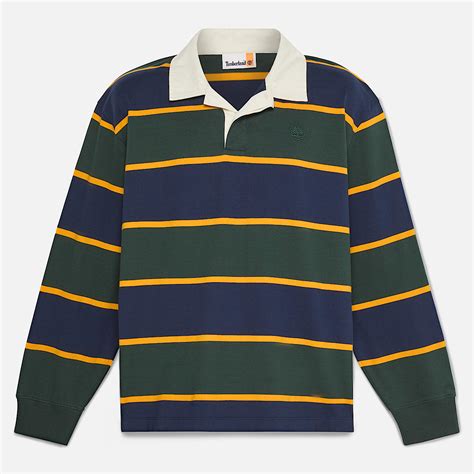 Rugby Polo Shirt in Dark Blue/Dark Green