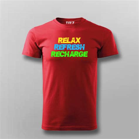 RECHARGE, RECOVER, RELAX Gym Quotes T-shirt For Men – TEEZ.in