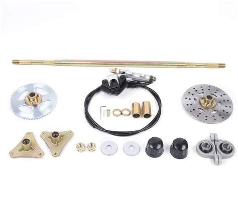 Buy Complete Rear Axle Kit Brake Assembly Pillow Blocks Set, 740mm ATV ...