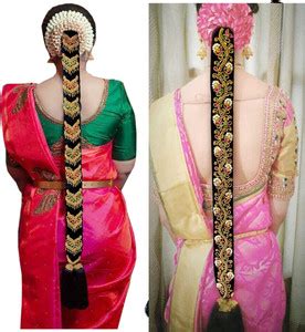 Ritoza Maggam Work Poola Jada for Wedding Bridal Bharatanatyam Savaram ...