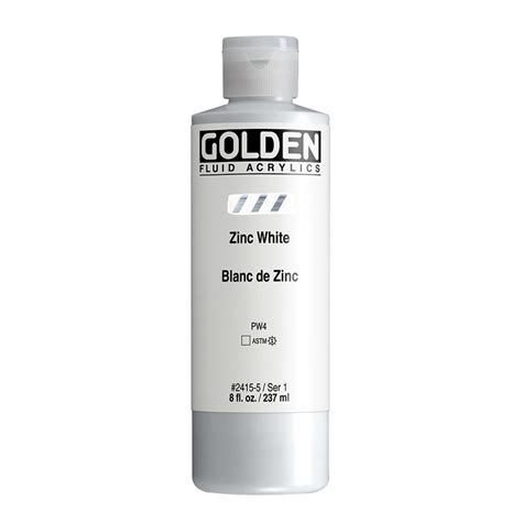 Acrylic - Golden Artist Colors Fluid Acrylic Zinc White 8oz : Amazon.in ...