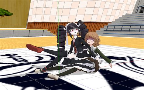 Danganronpa: Celestia dominating Chihiro by LucyAndy on DeviantArt